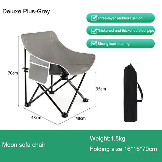 ZlCamp Lazy Outdoor Folding Moon Chair, camping/tourism/fishing/barbecue/sketching