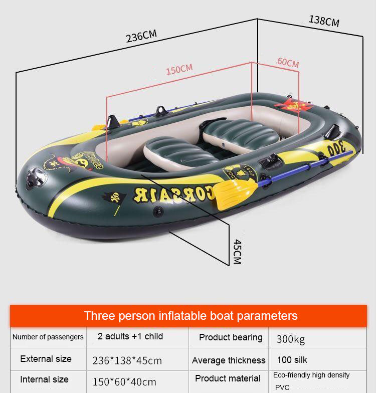 Load image into Gallery viewer, ZlCamp  Pirate Kayak Boat Water boating drift boat Inflatable boat Rubber boat Thickening boat
