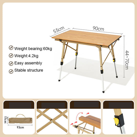 ZlCamp Outdoor folding table portable camping table aluminum alloy camping travel picnic table