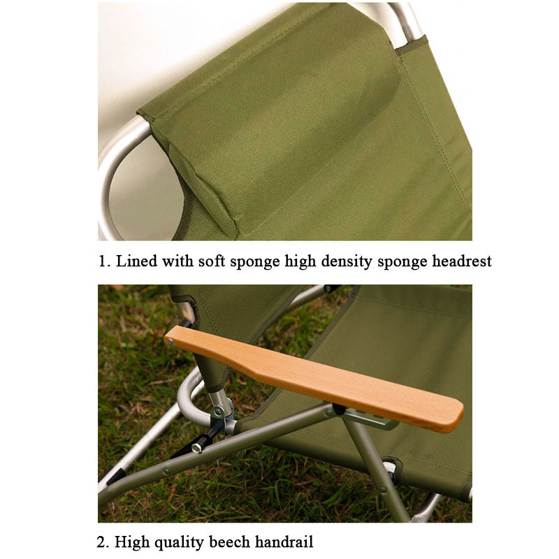 Load image into Gallery viewer, ZlCamp Beach folding chair Outdoor folding camping chair Portable four-speed aluminum alloy adjustable chair high-back outdoor chair
