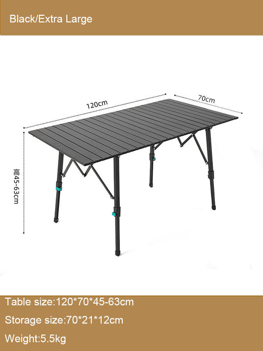 ZlCamp Outdoor folding table portable table aluminum alloy picnic camping self driving lifting table