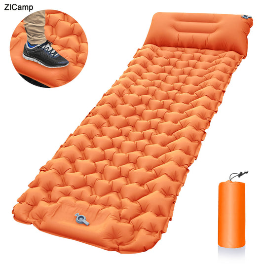 ZlCamp Camping mattresses  Inflatable cushion lightweight camping moisture-proof sleeping pad, travel car nap storage outdoor tent inflatable cushion