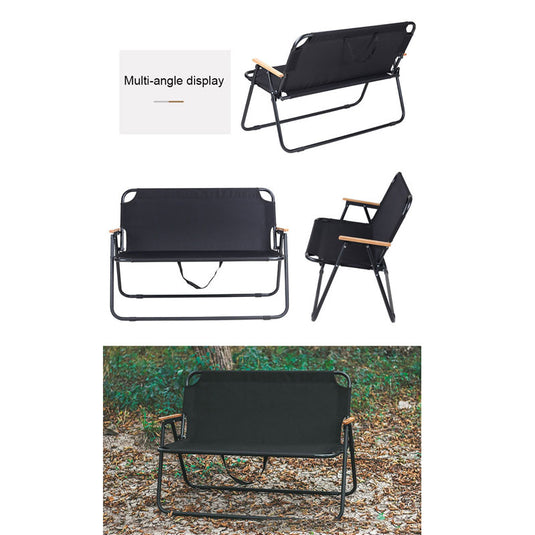 ZlCamp Outdoor two person  chair Camping chair Beach chair Backrest casual two person folding chair