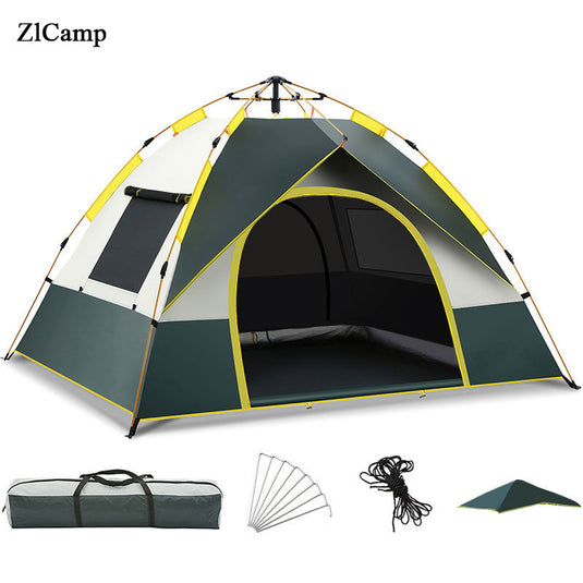 ZlCamp Outdoor camping tent 2-3-4 automatic tent Quick open sun protection camping tent
