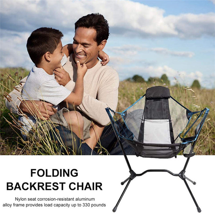 Load image into Gallery viewer, ZlCamp Outdoor camping rocking chair, portable folding chair, outdoor camping moon chair, courtyard leisure swing chair, fishing chair
