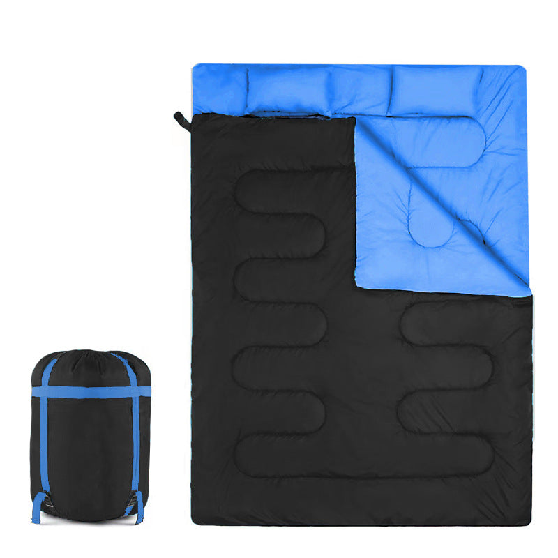 Load image into Gallery viewer, ZlCamp Outdoor double camping with pillow sleeping bag  waterproof
