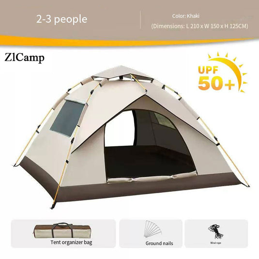 ZlCamp Outdoor camping automatic portable folding waterproof sunscreen quick open camping tent