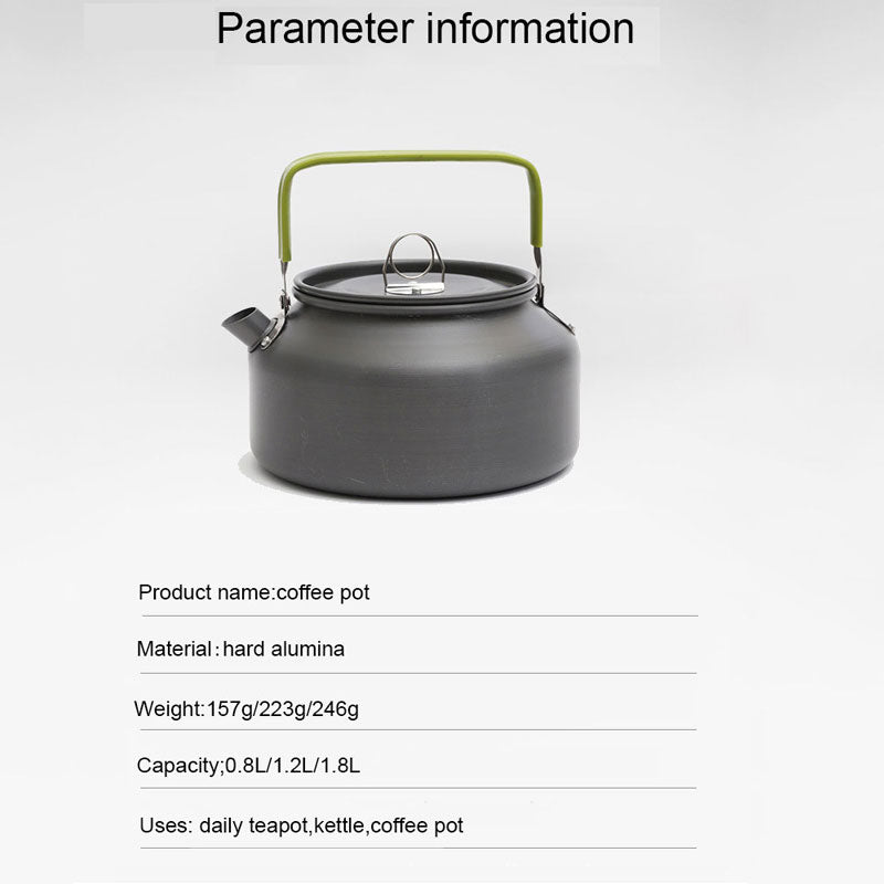 Load image into Gallery viewer, ZlCamp 0.8L/1.2L/1.8L Outdoor Camping Coffee Pot Tea Pot Mountaineering Fishing Picnic Picnic Cooking Water Pot Portable Water Pot
