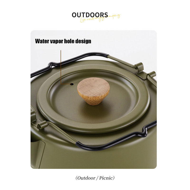 Load image into Gallery viewer, ZlCamp Tea Cooking and Boiling Water Pot Outdoor Camping 304 Stainless Steel Portable Anti scalding Camping Water Pot
