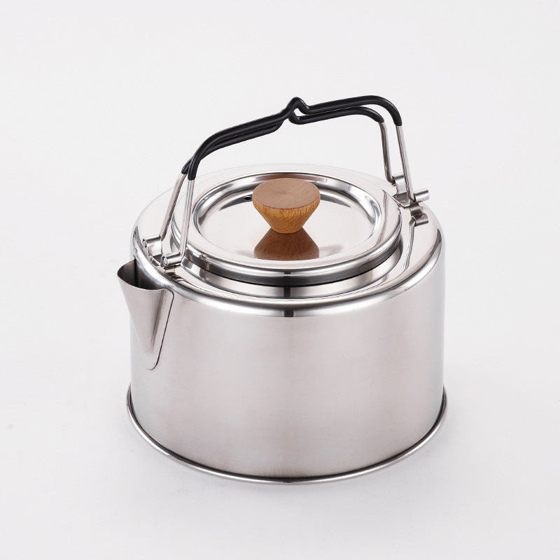 Load image into Gallery viewer, ZlCamp Tea Cooking and Boiling Water Pot Outdoor Camping 304 Stainless Steel Portable Anti scalding Camping Water Pot
