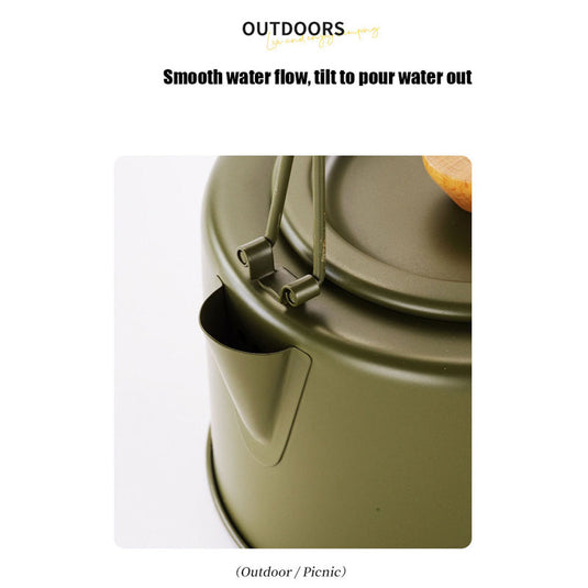 ZlCamp Tea Cooking and Boiling Water Pot Outdoor Camping 304 Stainless Steel Portable Anti scalding Camping Water Pot