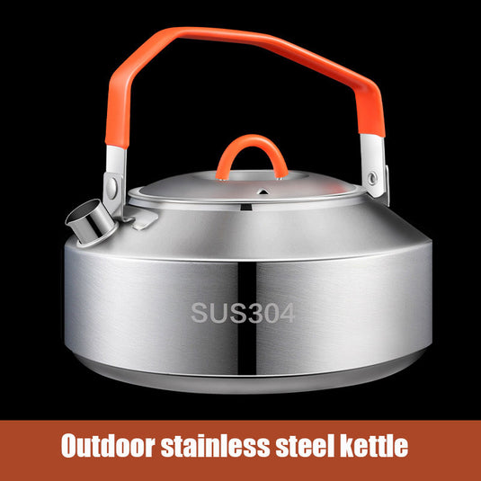 ZlCamp 304 stainless steel kettle outdoor camping lightweight cooking utensils camping self driving portable tea pot open fire coffee pot