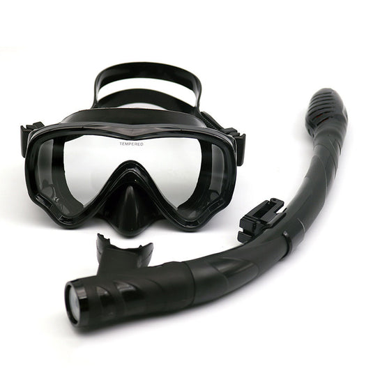 ZlCamp Snorkel Set Diving Mask with Anti-Fog Tempered Glass for Adult Kids