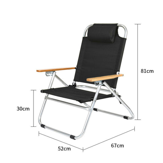 ZlCamp Beach folding chair Outdoor folding camping chair Portable four-speed aluminum alloy adjustable chair high-back outdoor chair
