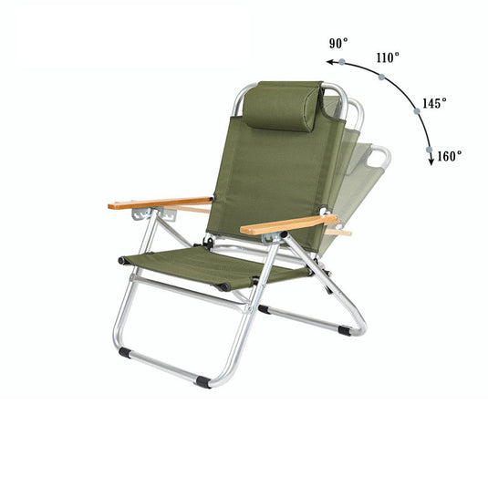 ZlCamp Beach folding chair Outdoor folding camping chair Portable four-speed aluminum alloy adjustable chair high-back outdoor chair