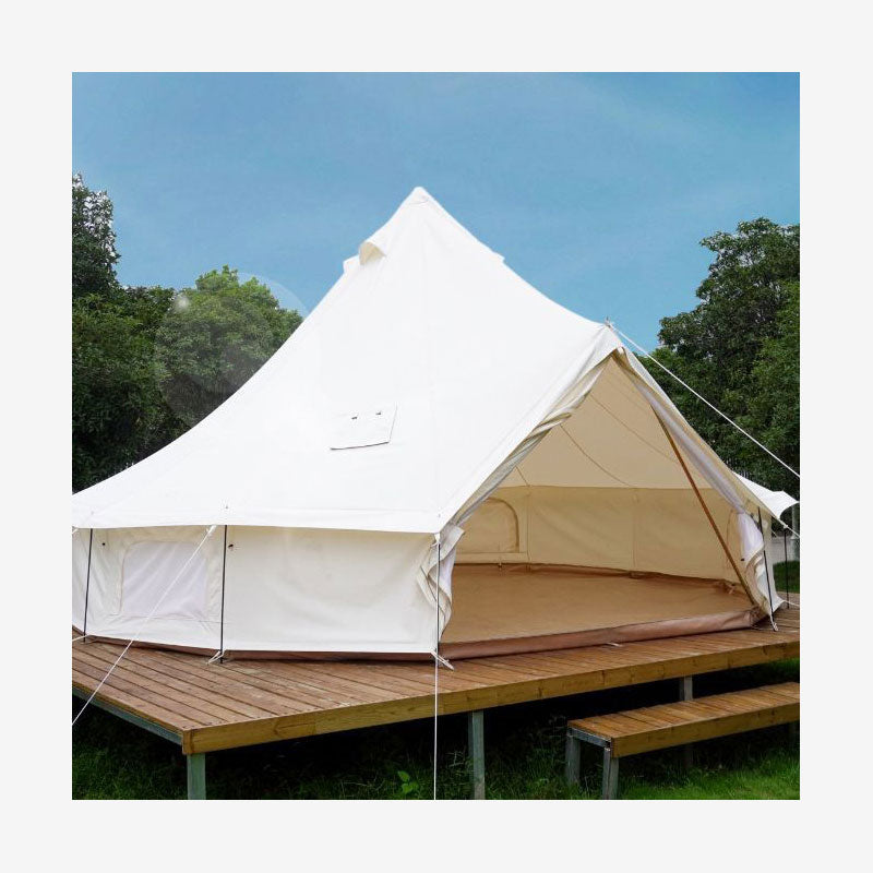 Load image into Gallery viewer, ZlCamp Khan Glamping Bell Tent Oversize Space All Cotton Heavy Duty Waterproof Luxury Outdoor Bell Tent in All Seasons Cotton Yurt Tent
